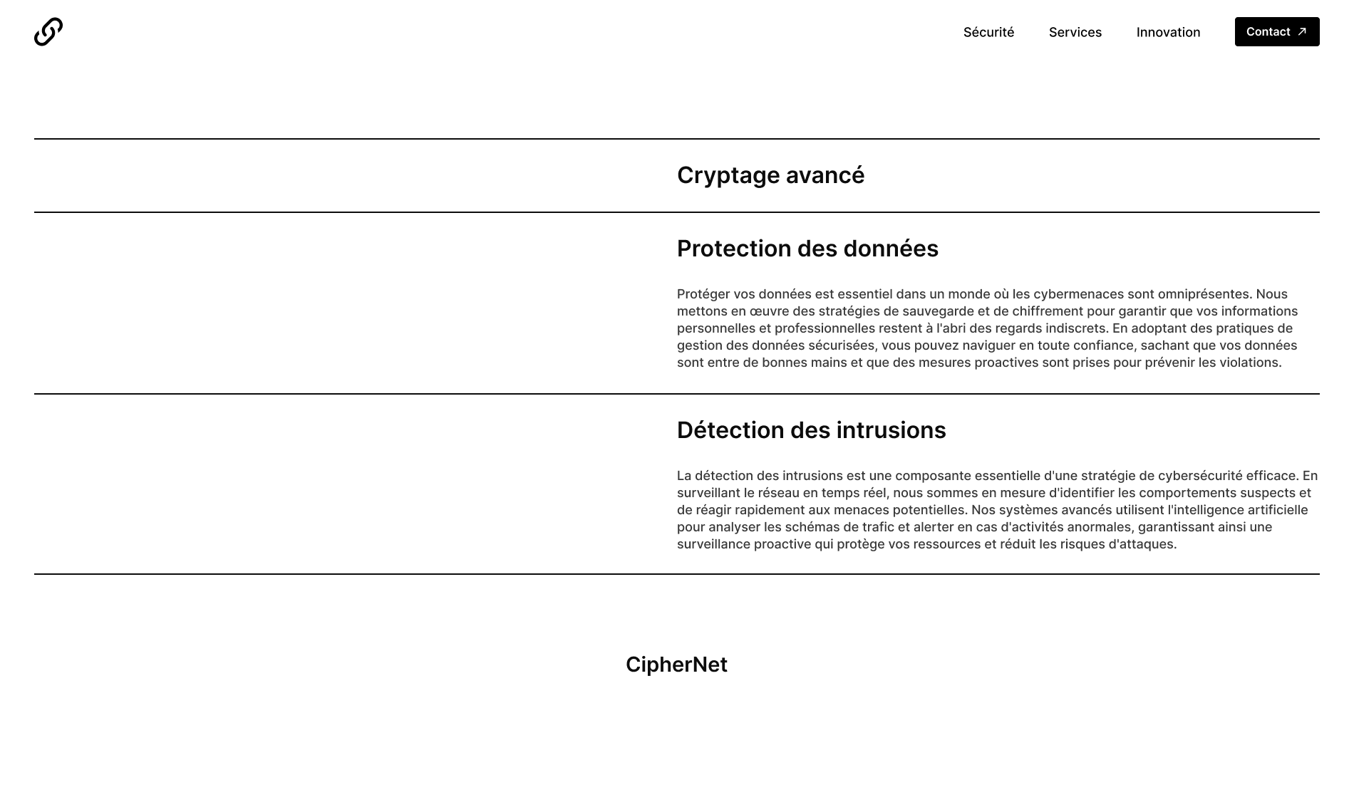 Illustration du site CipherNet