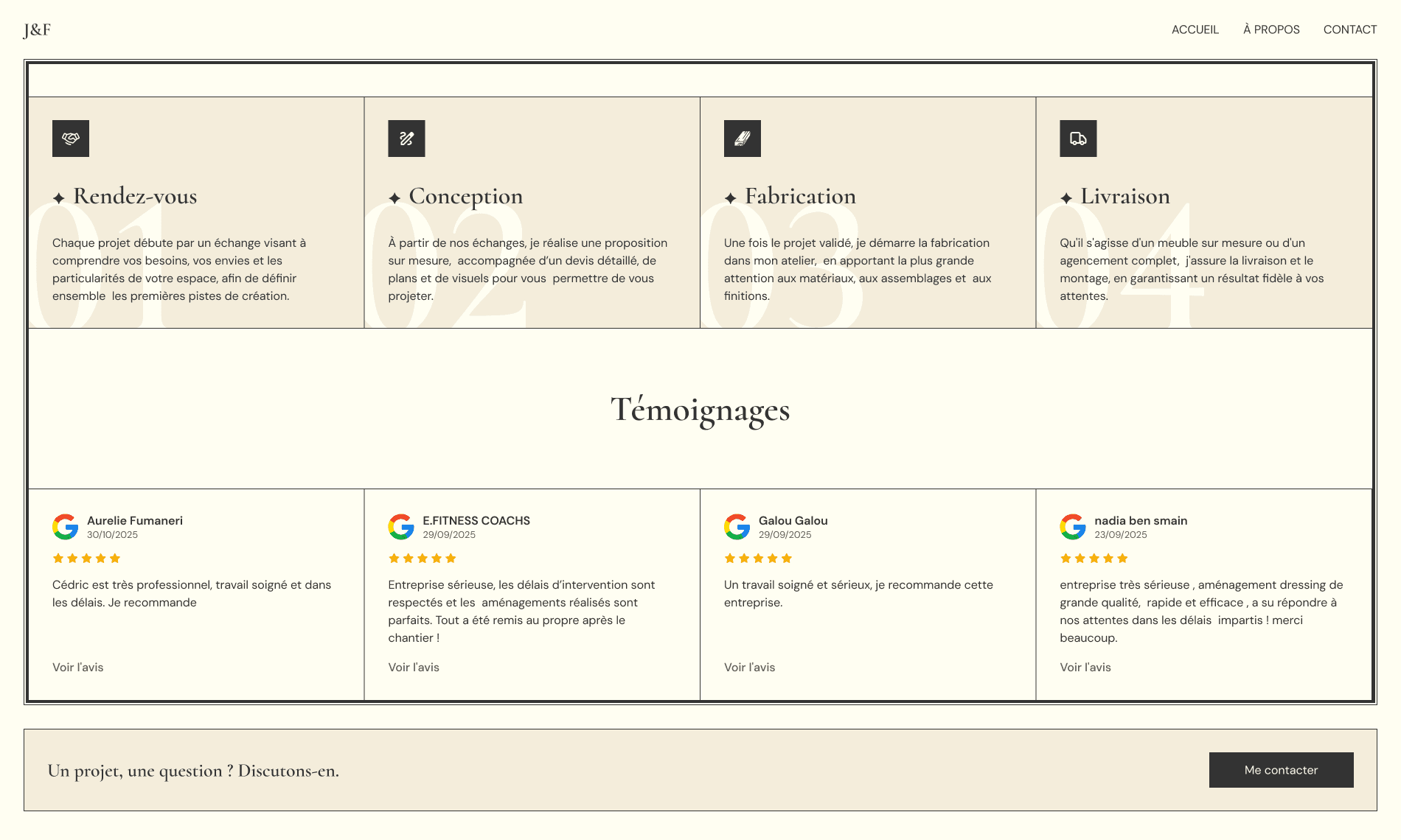 Illustration du site Joseph & Fils